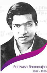 Srinivasa Ramanujan, 1887 - 1920