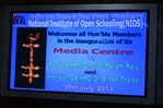 Inauguration of the HD Video and Audio studio 30th July 2013