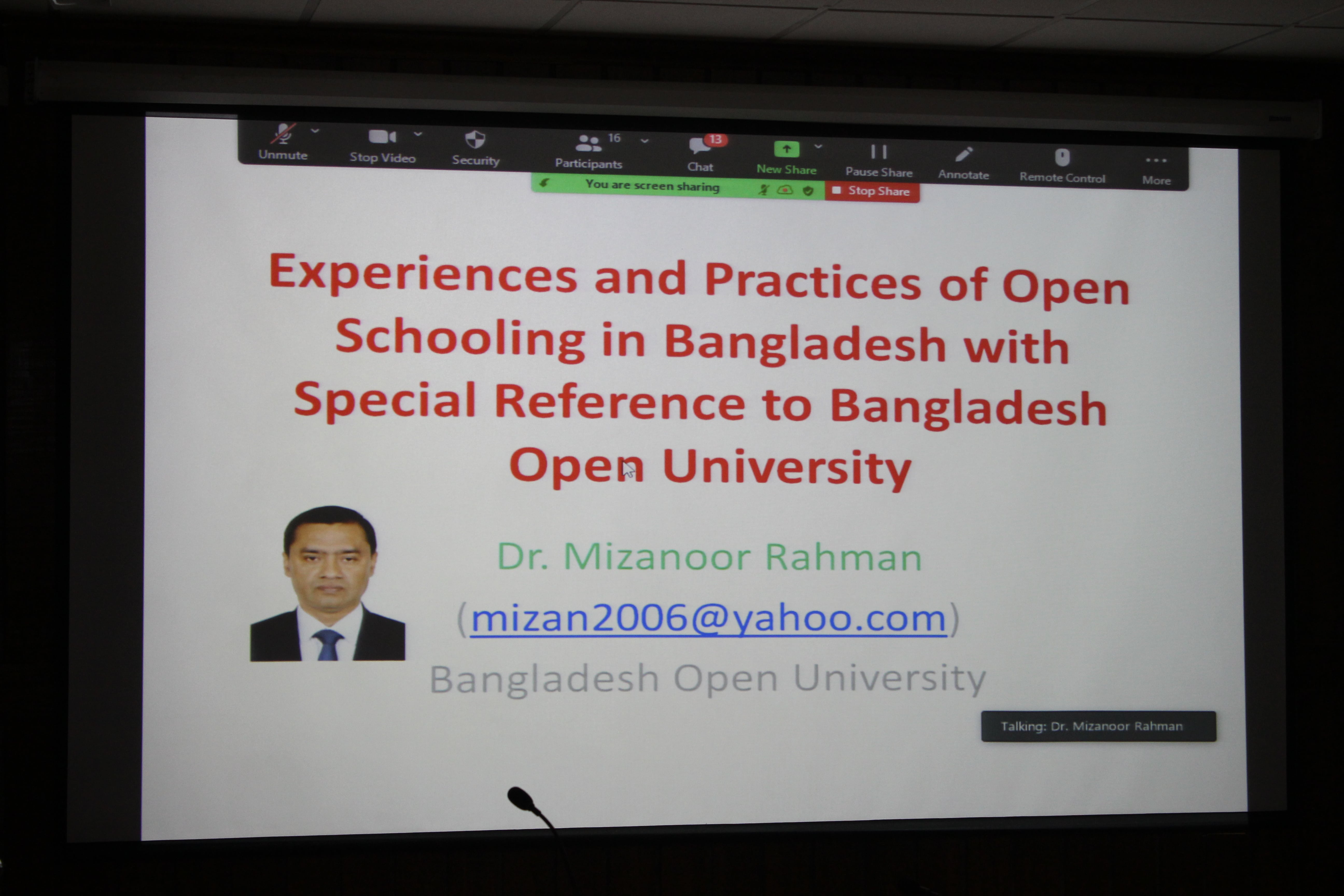 International Webinar of Open Schooling on 23-08-2021